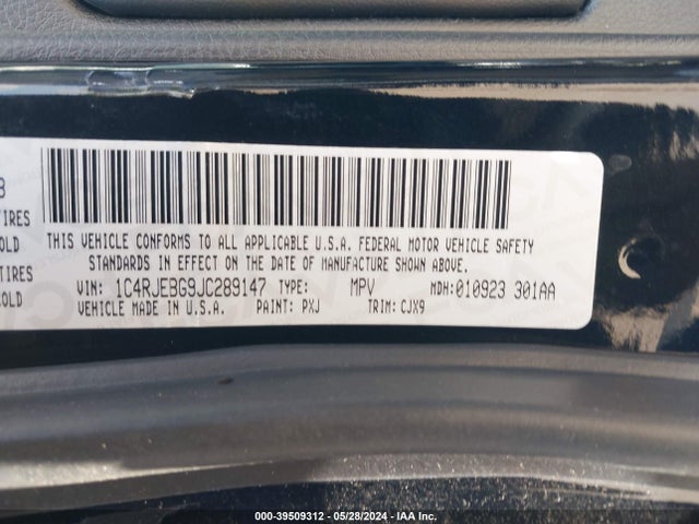 1C4RJEBG9JC289147 Jeep Grand Cherokee Limited 4x2