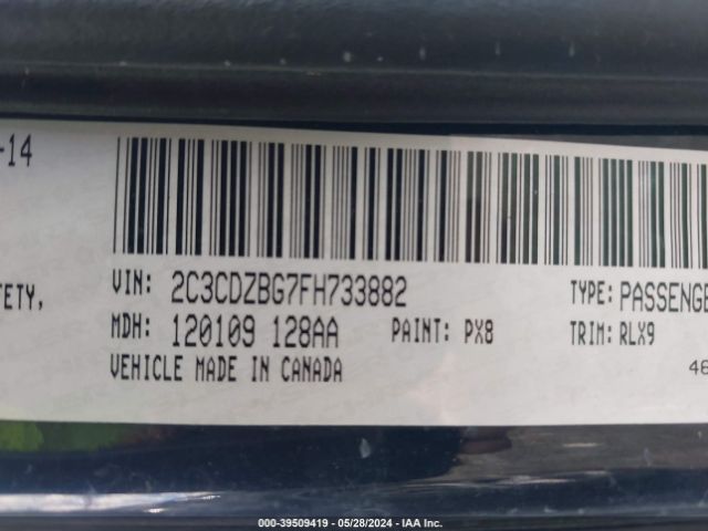 2C3CDZBG7FH733882 Dodge Challenger Sxt Plus