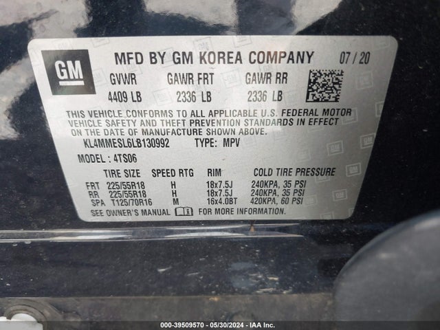 Buick Encore Gx Awd Select 2020 KL4MMESL6LB130992 Image 9