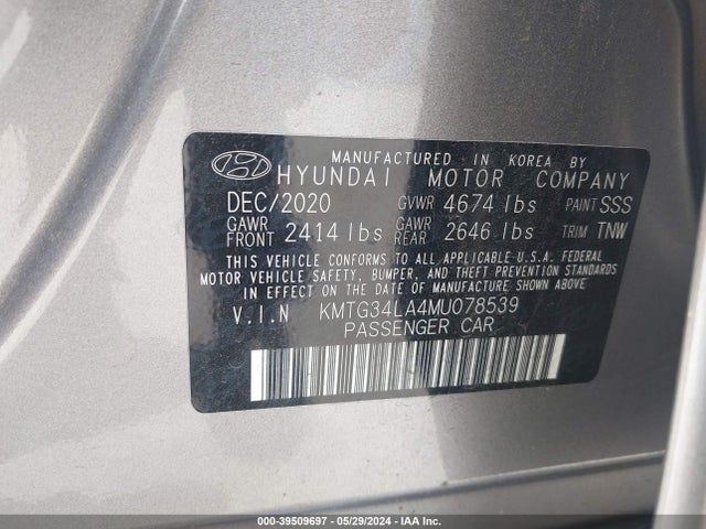 Genesis G70 2.0t Rwd 2021 KMTG34LA4MU078539 Image 9