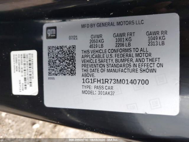 1G1FH1R73M0140700 Chevrolet Camaro Rwd  2ss