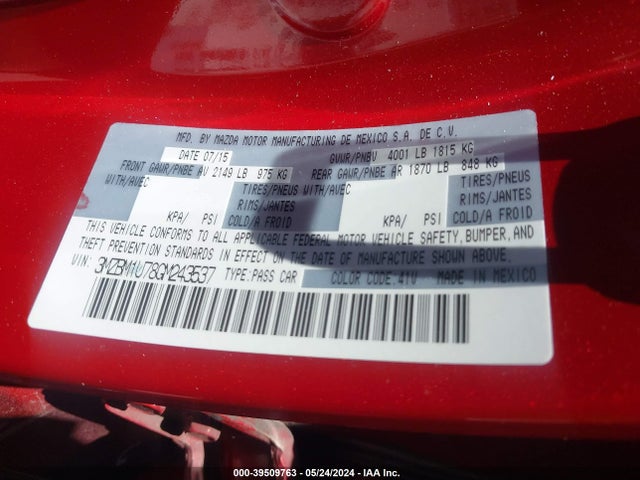 3MZBM1U78GM243537 Mazda Mazda3 I Sport