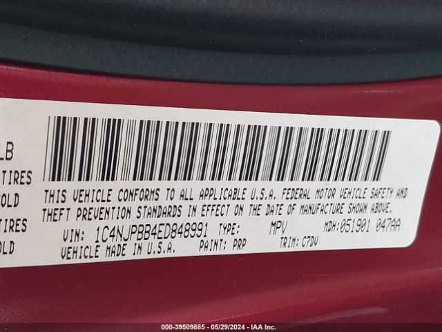 1C4NJPBB4ED848991 Jeep Patriot Sport