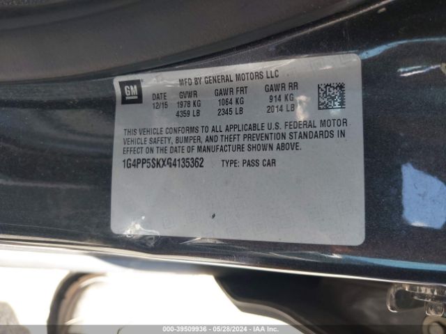 1G4PP5SKXG4135362 Buick Verano