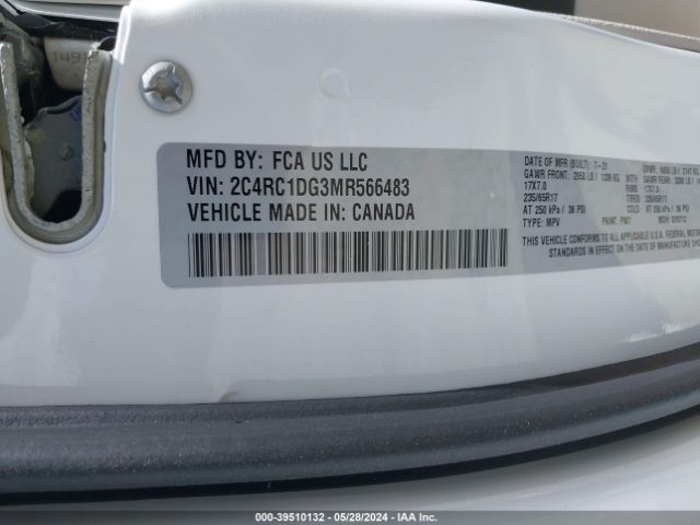 2C4RC1DG3MR566483 Chrysler Voyager Lxi
