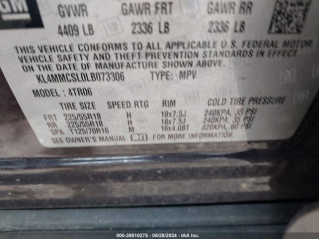 KL4MMCSL0LB073306 Buick Encore Gx Awd Preferred