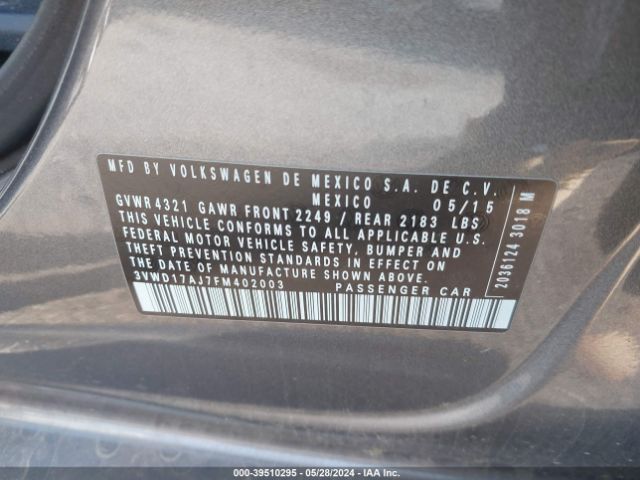 3VWD17AJ7FM402003 Volkswagen Jetta 1.8t Sport