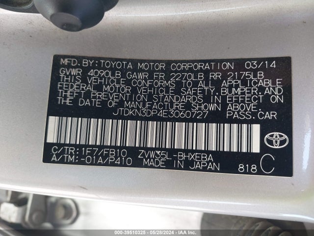 Toyota PRIUS PLUG-IN 2014 JTDKN3DP4E3060727 Image 9