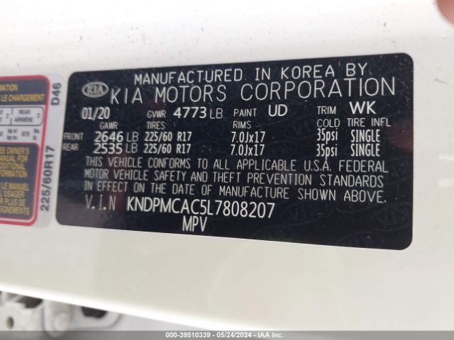 KNDPMCAC5L7808207 KIA Sportage Lx