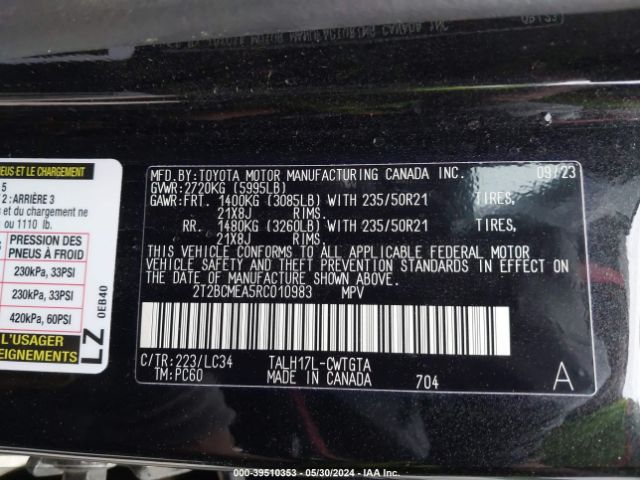 2T2BCMEA5RC010983 Lexus Rx 500h F Sport Performance