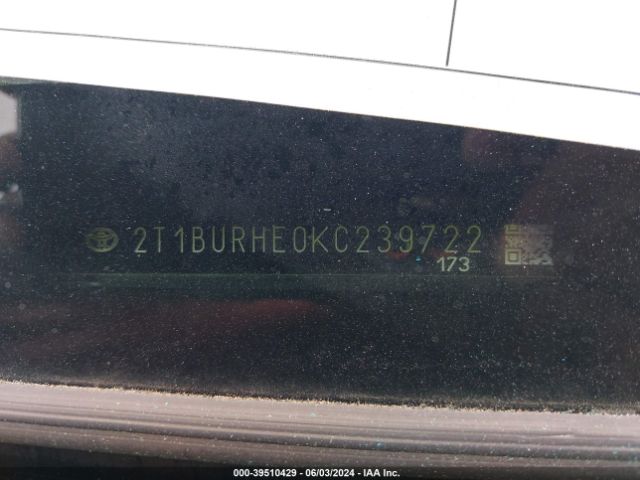 2T1BURHE0KC239722 Toyota Corolla Xse