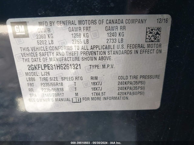 GMC Terrain Slt 2017 2GKFLPE31H6261321 Image 9