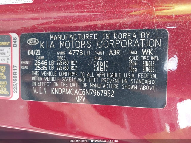 KIA Sportage Lx 2022 KNDPMCAC6N7967952 Image 9