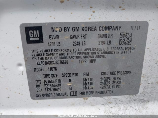 KL4CJASBXJB576676 Buick Encore Preferred