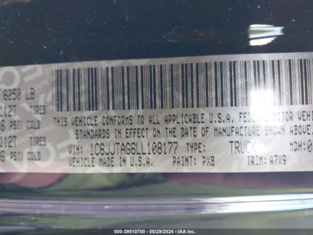 1C6JJTAG6LL108177 Jeep Gladiator Sport S 4x4