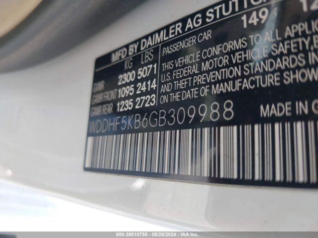WDDHF5KB6GB309988 Mercedes-Benz E 350