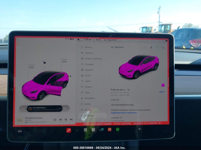 7SAYGDEE4NF574980 Tesla Model Y Long Range Dual Motor All-wheel Drive
