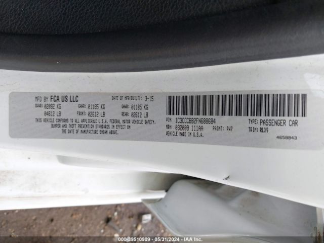 1C3CCCBB2FN688684 Chrysler 200 S