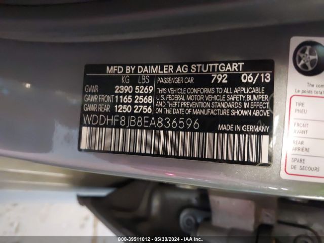 WDDHF8JB8EA836596 Mercedes-Benz E 350 4matic