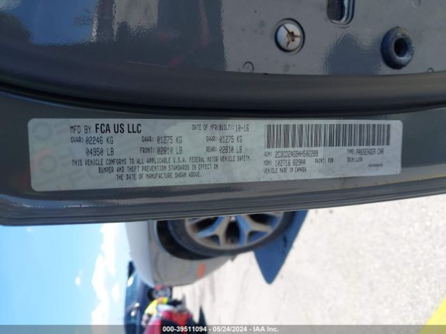 2C3CDZAG9HH502289 Dodge Challenger Sxt Plus
