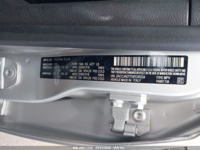 ZACCJADT7GPC85224 Jeep Renegade Limited