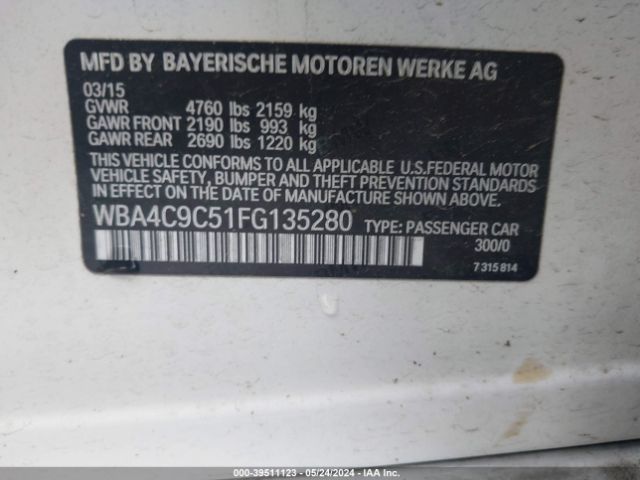 WBA4C9C51FG135280 BMW 428 Gran Coupe Xdrive