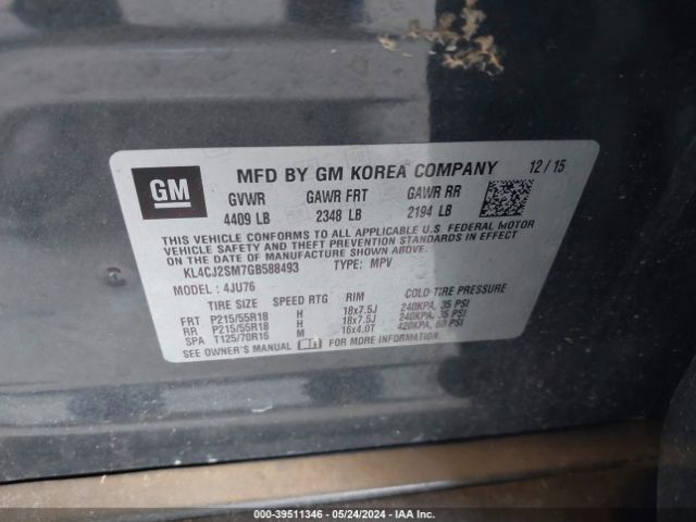 KL4CJ2SM7GB588493 Buick Encore Sport Touring