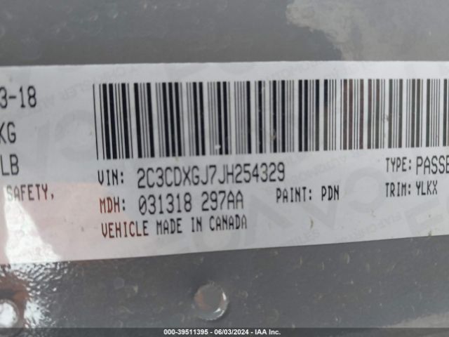 2C3CDXGJ7JH254329 Dodge Charger Daytona 392 Rwd
