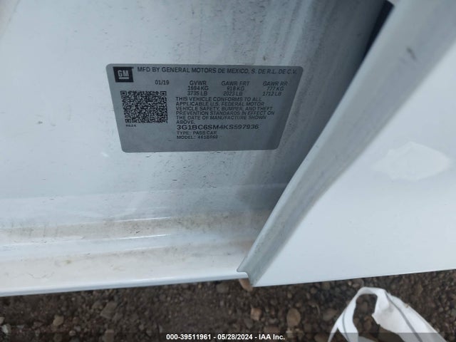 Chevrolet CRUZE LS 2019 3G1BC6SM4KS597936 Image 9