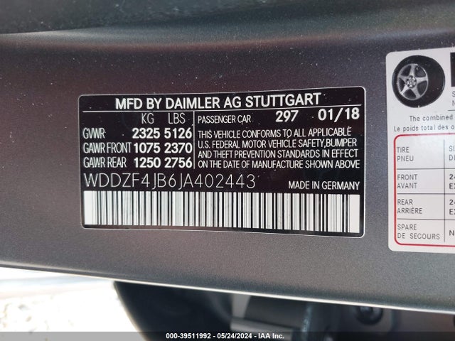 Mercedes-Benz E 300 2018 WDDZF4JB6JA402443 Image 9