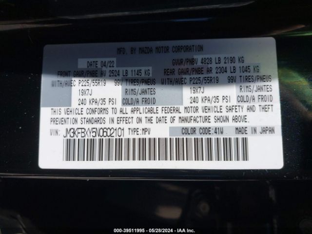 JM3KFBXY5N0602101 Mazda Cx-5 2.5 Turbo Signature