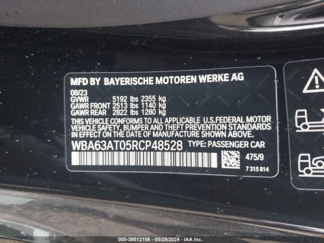 WBA63AT05RCP48528 BMW M440i Xdrive