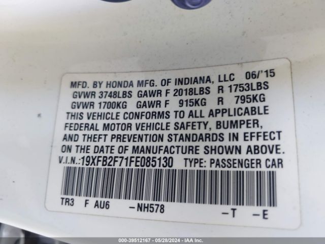 19XFB2F71FE085130 Honda CIVIC SE