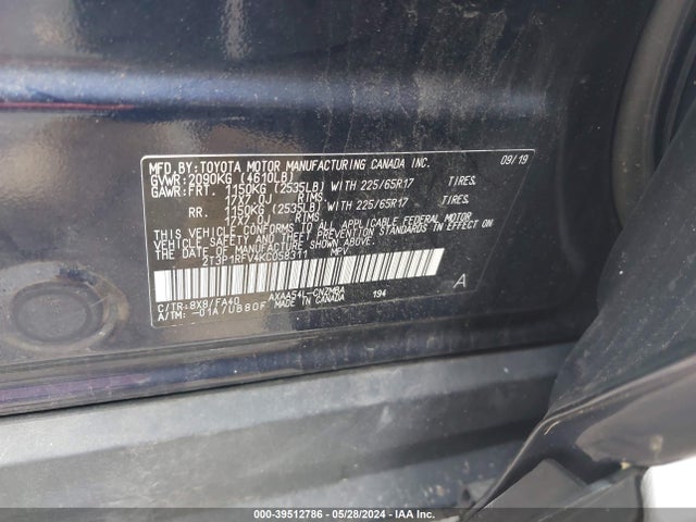Toyota Rav4 Xle 2019 2T3P1RFV4KC058311 Image 9