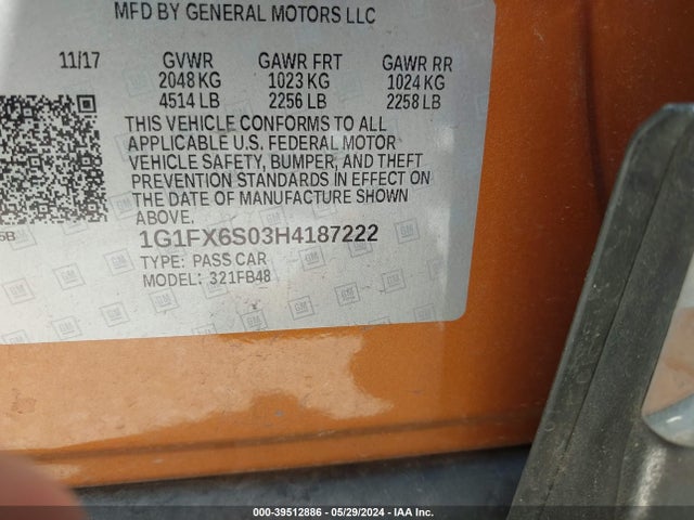 Chevrolet Bolt Ev Premier 2017 1G1FX6S03H4187222 Image 9