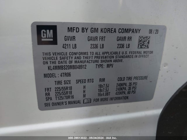 KL4MMBS20MB048912 Buick Encore Gx Fwd Preferred