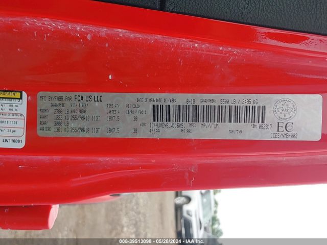 1C4HJXEN6LW116091 Jeep Wrangler Unlimited Sahara