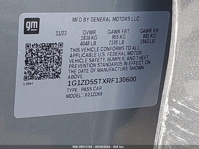 Chevrolet MALIBU LT 2024 1G1ZD5STXRF130600 Image 9