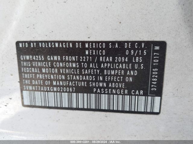 3VW4T7AUXGM020067 Volkswagen Golf Gti S 4-door