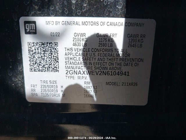 Chevrolet Equinox Awd Rs 2022 2GNAXWEV2N6104941 Image 9
