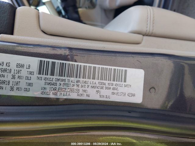 1C4RJEBG2LC265159 Jeep Grand Cherokee Limited 4x2
