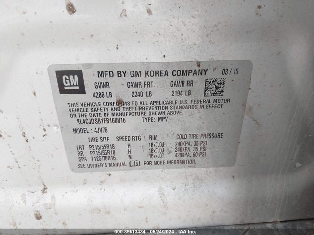 KL4CJDSB1FB160816 Buick Encore Premium