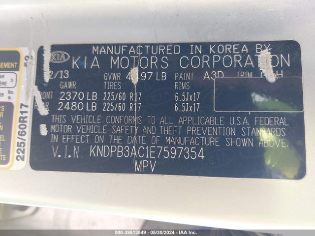 KIA Sportage Lx 2014 KNDPB3AC1E7597354 Image 9