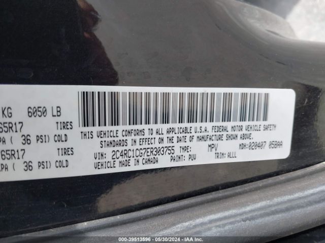 2C4RC1CG7ER303755 Chrysler Town & Country Touring-l