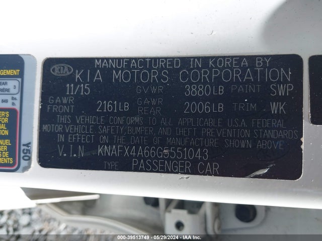 KIA FORTE LX 2016 KNAFX4A66G5551043 Image 9