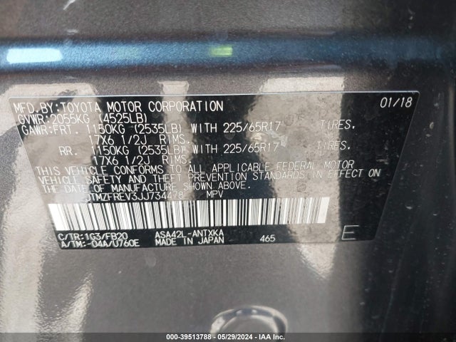 Toyota RAV4 LE 2018 JTMZFREV3JJ734478 Image 9