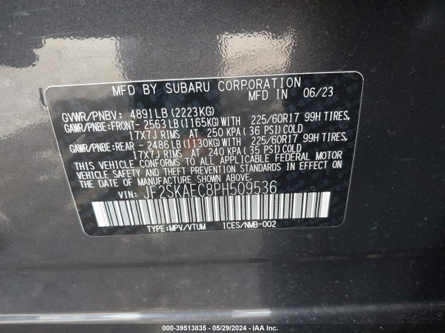 Subaru Forester Premium 2023 JF2SKAEC8PH509536 Image 9