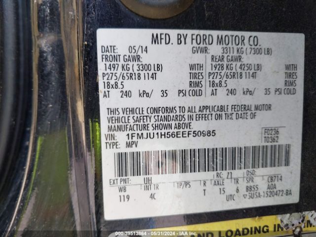 1FMJU1H56EEF50985 Ford Expedition Xlt