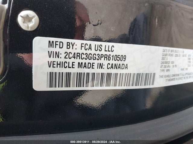 2C4RC3GG3PR610509 Chrysler Pacifica Limited Awd