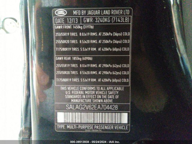 SALAG2V62EA704428 Land Rover LR4